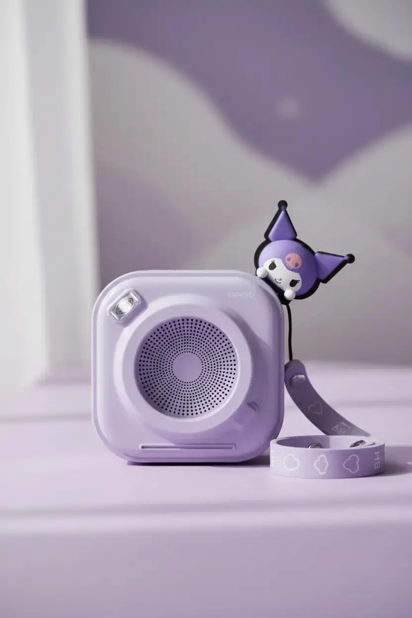 Sanrio Lisanslı Kuromi Bluetooth Hoparlör A133 – Kablosuz Taşınabilir Ses Sistemi