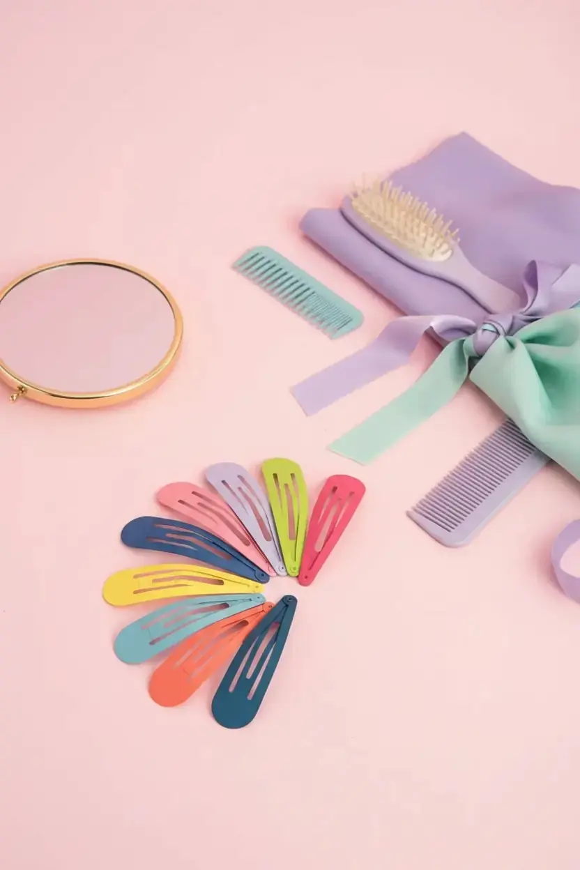 Miniso Lisanslı Renkli Çıt Çıt 4'lü Saç Tokası Seti – Dayanıklı ve Şık Günlük Saç Aksesuarı 7,5 Cm