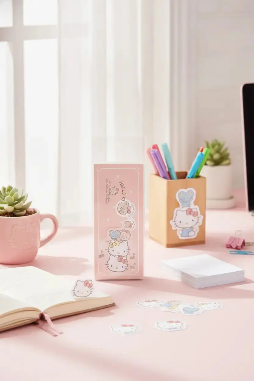 Sanrio Lisanslı Hello Kitty Yapışkanlı Not Kağıdı Seti – 3 Farklı Model