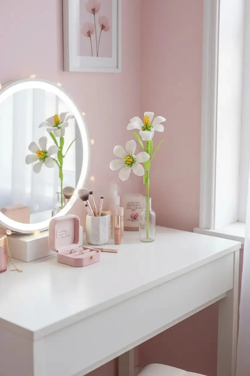 Miniso Lisanslı Lilyum Çiçek Figürlü Oyun Bloğu 96 Parça – Dekoratif Set