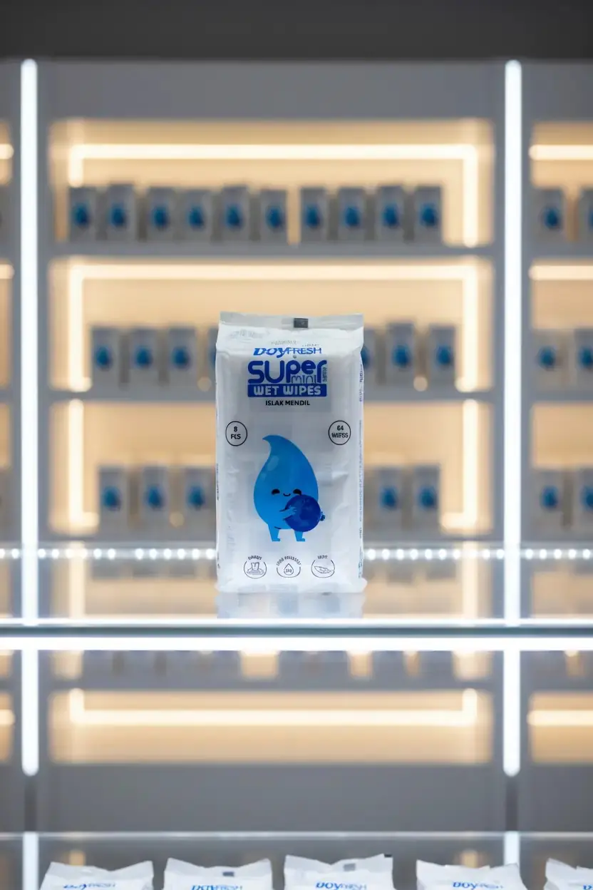 Doyfresh Super 8'li Mini Islak Mendil Seti – Anti-Alerjik & Alkol İçermez