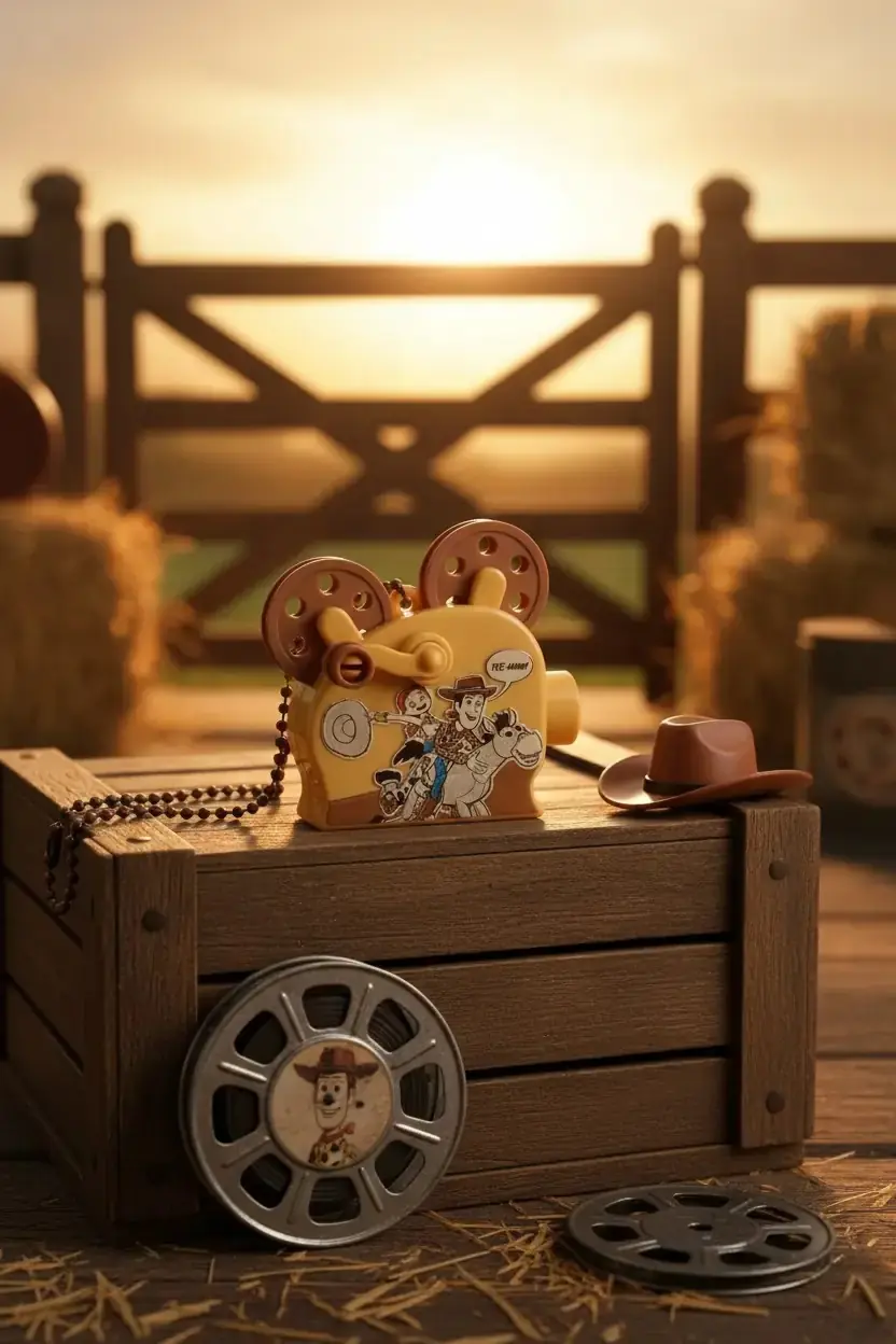 Disney Pixar Lisanslı Toy Story Projektörlü Işıklı Kolye Ucu – Kahverengi
