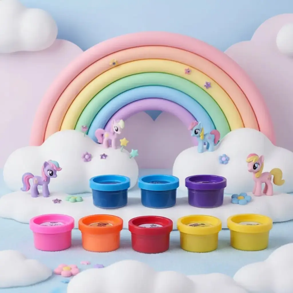 My Little Pony Lisanslı 6 Renkli Oyun Hamuru Seti – Yumuşak Dokulu Eğitici ve Motor Beceri Geliştirici Çocuk Aktivite Seti 17 Cm