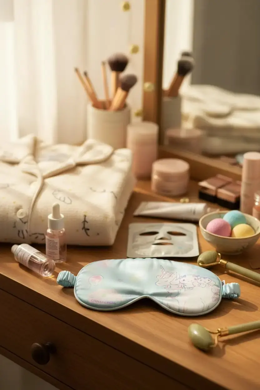 Sanrio Lisanslı Cinnamoroll Unicorn Uyku Maskesi – Işık Engelleyici & Yumuşak