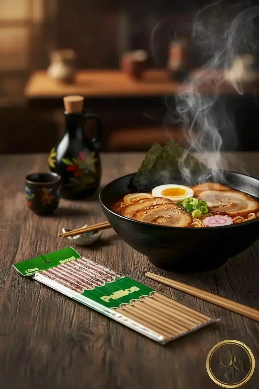 Ahşap Chopstick 10'lu Set – Isıya Dayanıklı Şık Tasarım Asya Mutfağı Yardımcısı 24 Cm