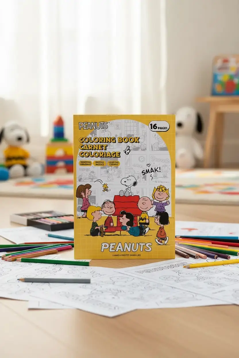 Snoopy Lisanslı Eğlenceli Boyama Defteri – 16 Yaprak Yaratıcı Aktivite