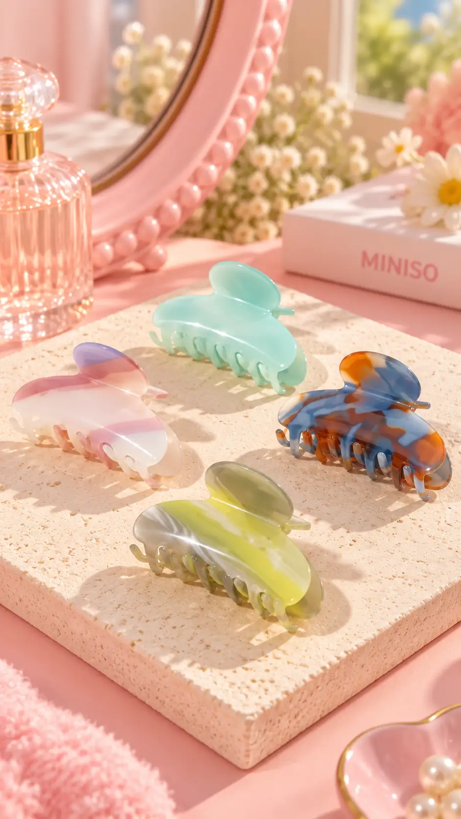 Miniso Lisanslı Degrade Renk Geçişli Selüloz Asetat Saç Klipsi Toka