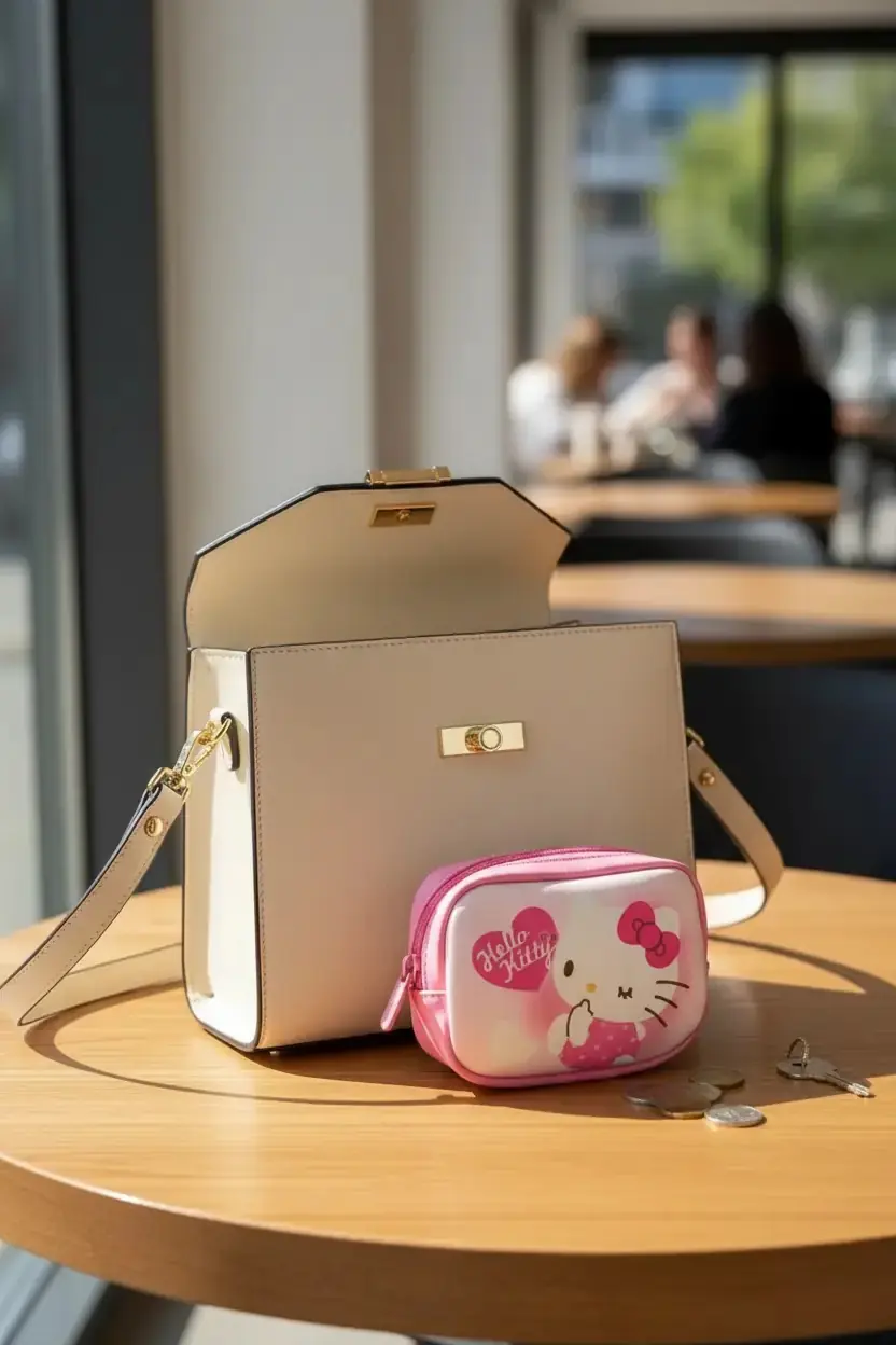 Hello Kitty Lisanslı Bozuk Para Cüzdanı – Canlı Pembe & Kompakt Tasarım