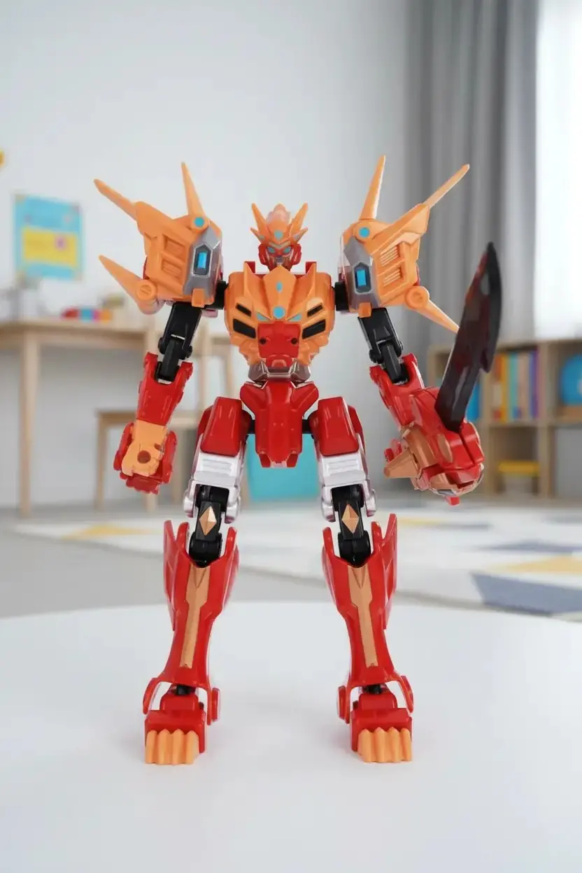 Miniso Lisanslı Dragon Force 3 Titanic Apebot Oyuncak – Dönüşebilir 37 Cm
