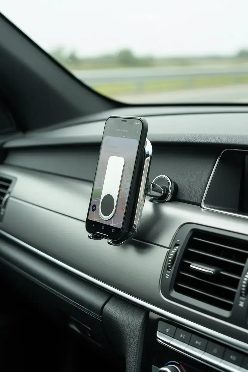 Miniso Lisanslı 360° Dönebilen Manyetik Araç Telefon Tutucu – Güçlü Mıknatıslı Çinko Alaşım Minimalist Seri 6 Cm