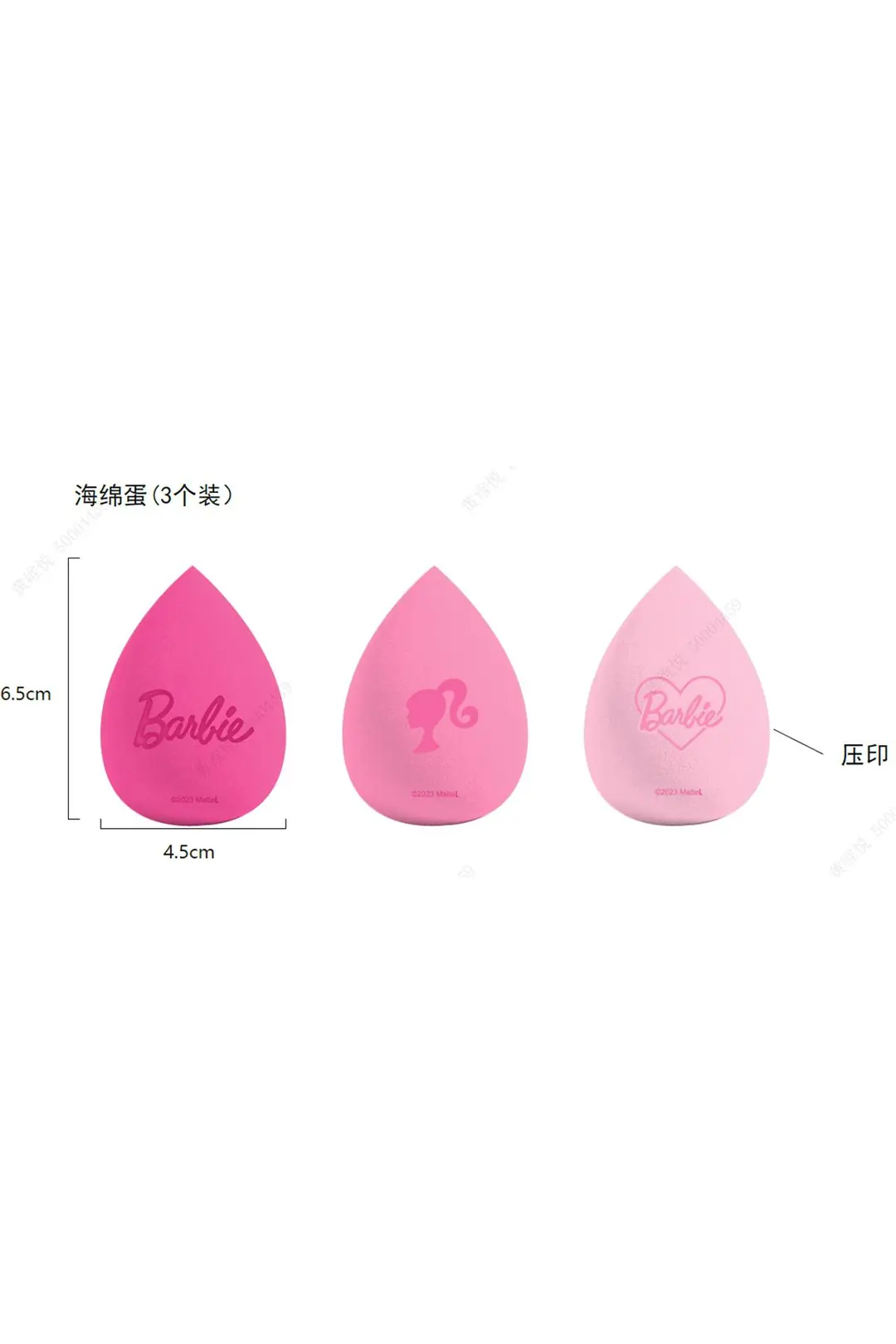 Barbie Lisanslı 3’lü Makyaj Süngeri – Kusursuz Ten Makyajı İçin Profesyonel Set 11.8 Cm