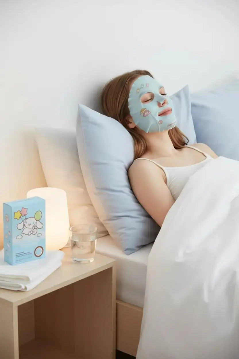 Sanrio Lisanslı Cinnamoroll Besleyici Kağıt Yüz Maskesi – Eğlenceli ve Pratik Bakım