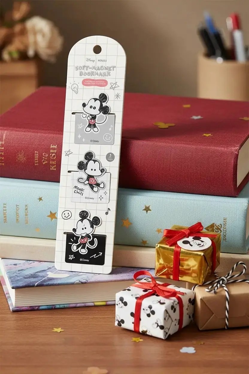 Disney Mickey Mouse Lisanslı Manyetik Ayraç – Kitap Okuma Deneyimi İçin Sayfa İşaretleyici 5,8 Cm