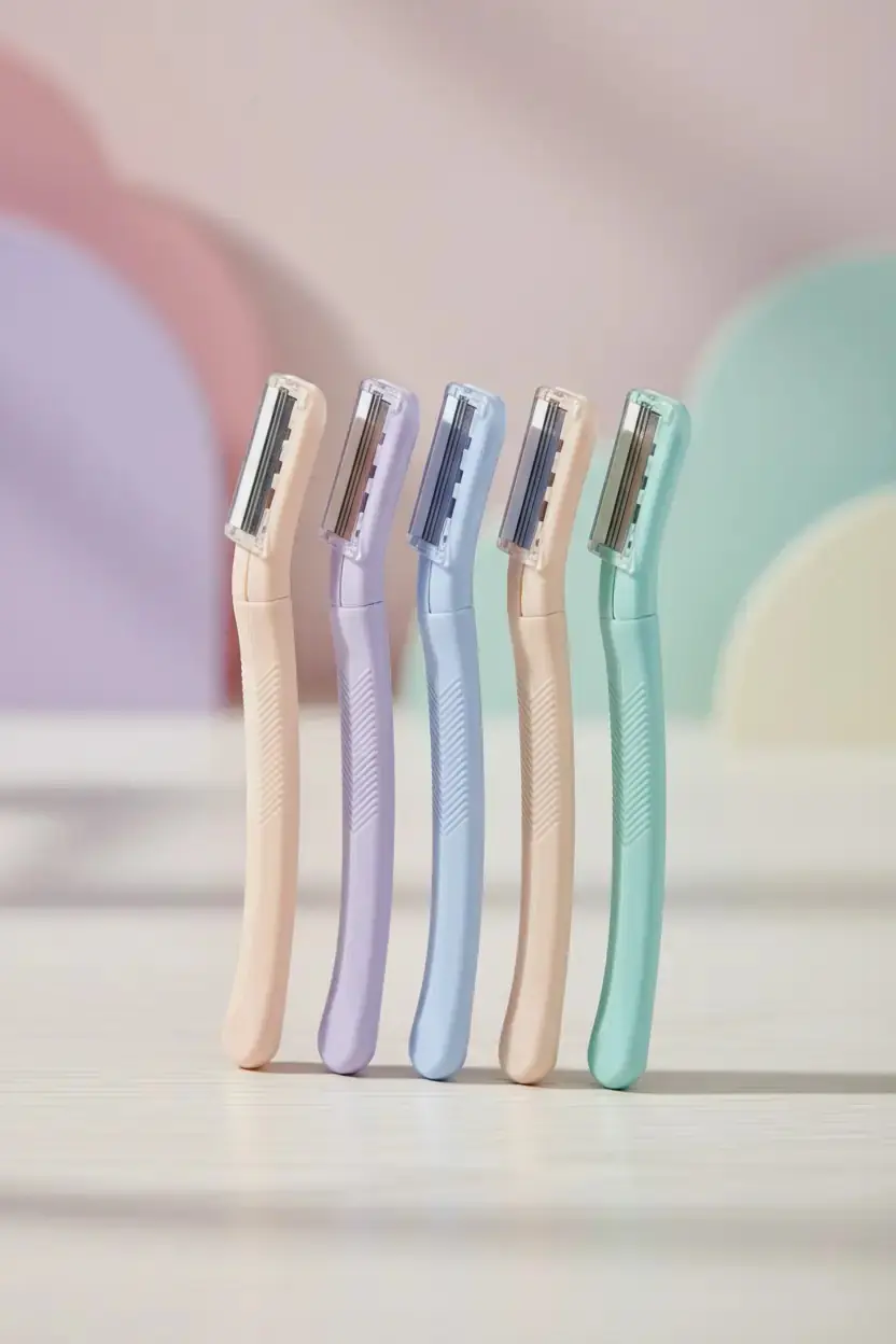 Miniso Lisanslı Macaron Kaş Jileti 3+2 Set – Paslanmaz Çelik 18,5 Cm