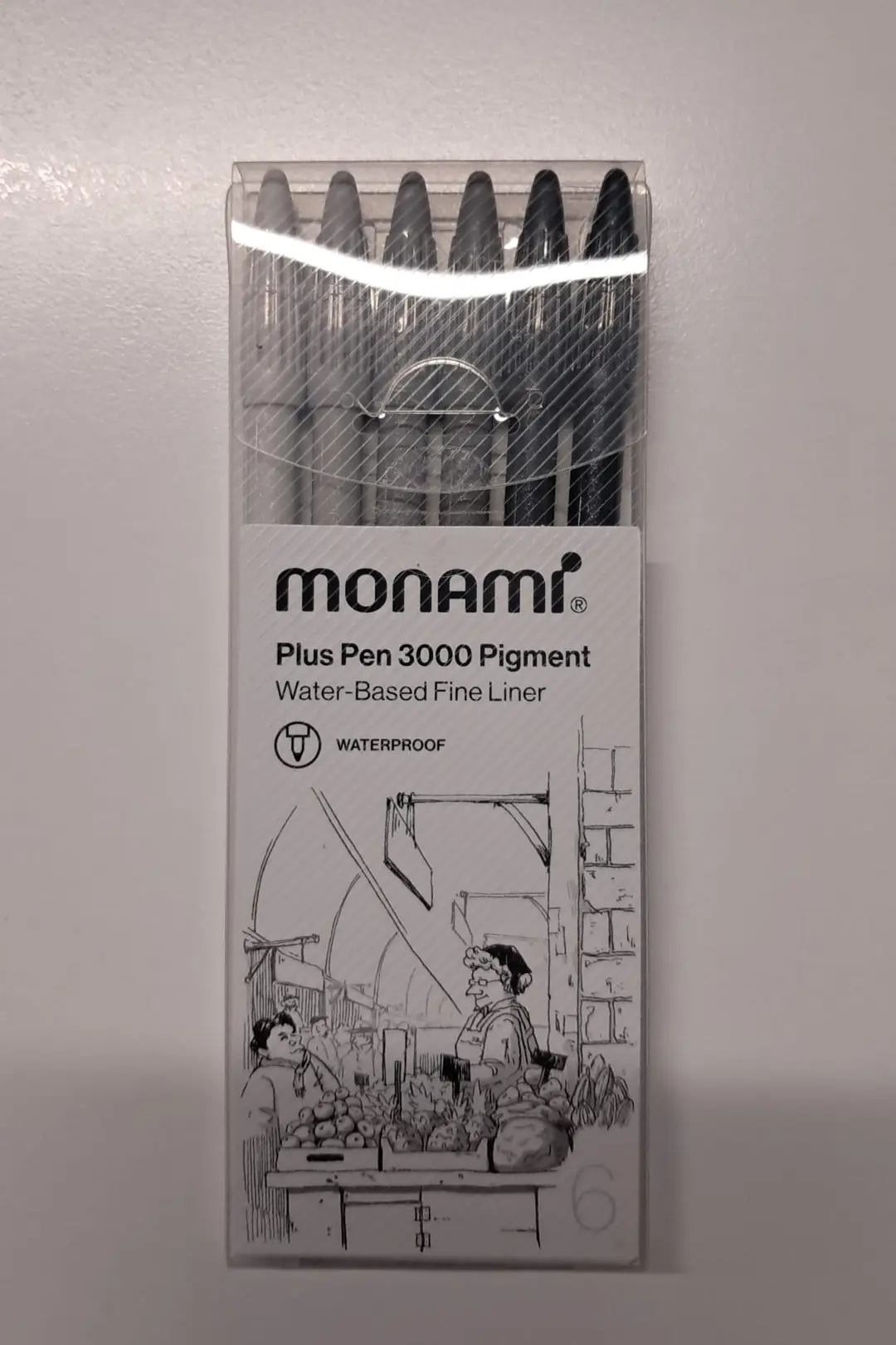 Monami Plus Pen 3000 Çizim Kalemi 6'lı – Gri Tonlar Pigment Kalem Seti