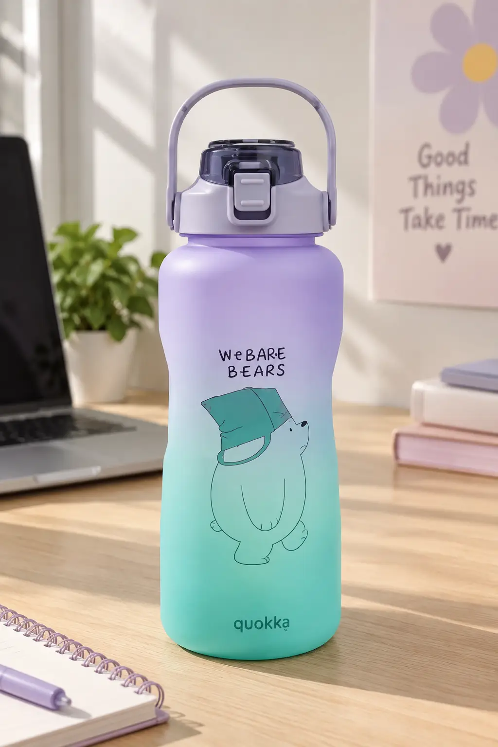 We Bare Bears Taros Quokka 2 Litre Motivasyonel Su Matarası