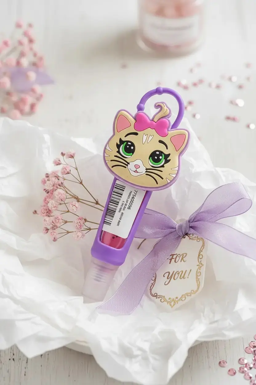 Purgel Lip Gloss Büyük Kedi Figürlü – Ultra Parlak Dudak Parlatıcısı