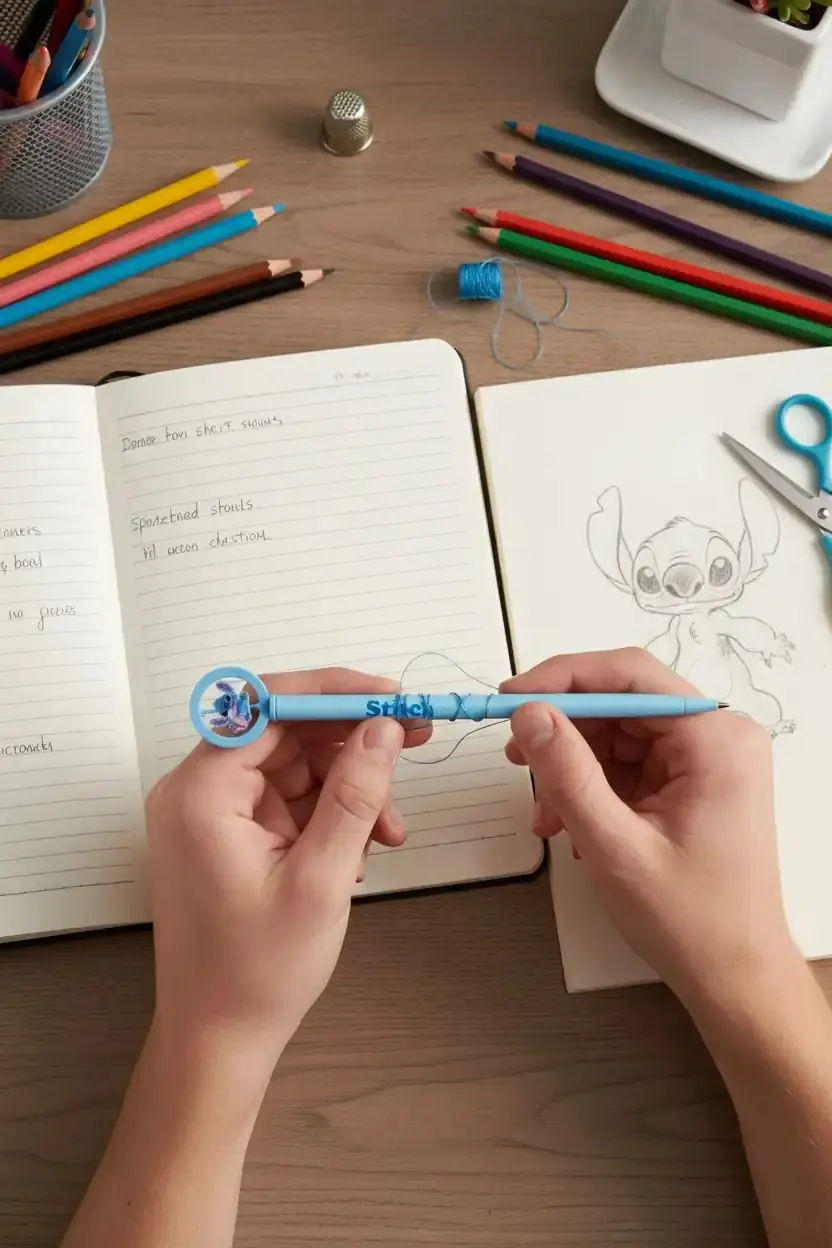 Disney Lilo & Stitch Lisanslı Metal Başlıklı Döner Mekanizmalı Tükenmez Kalem