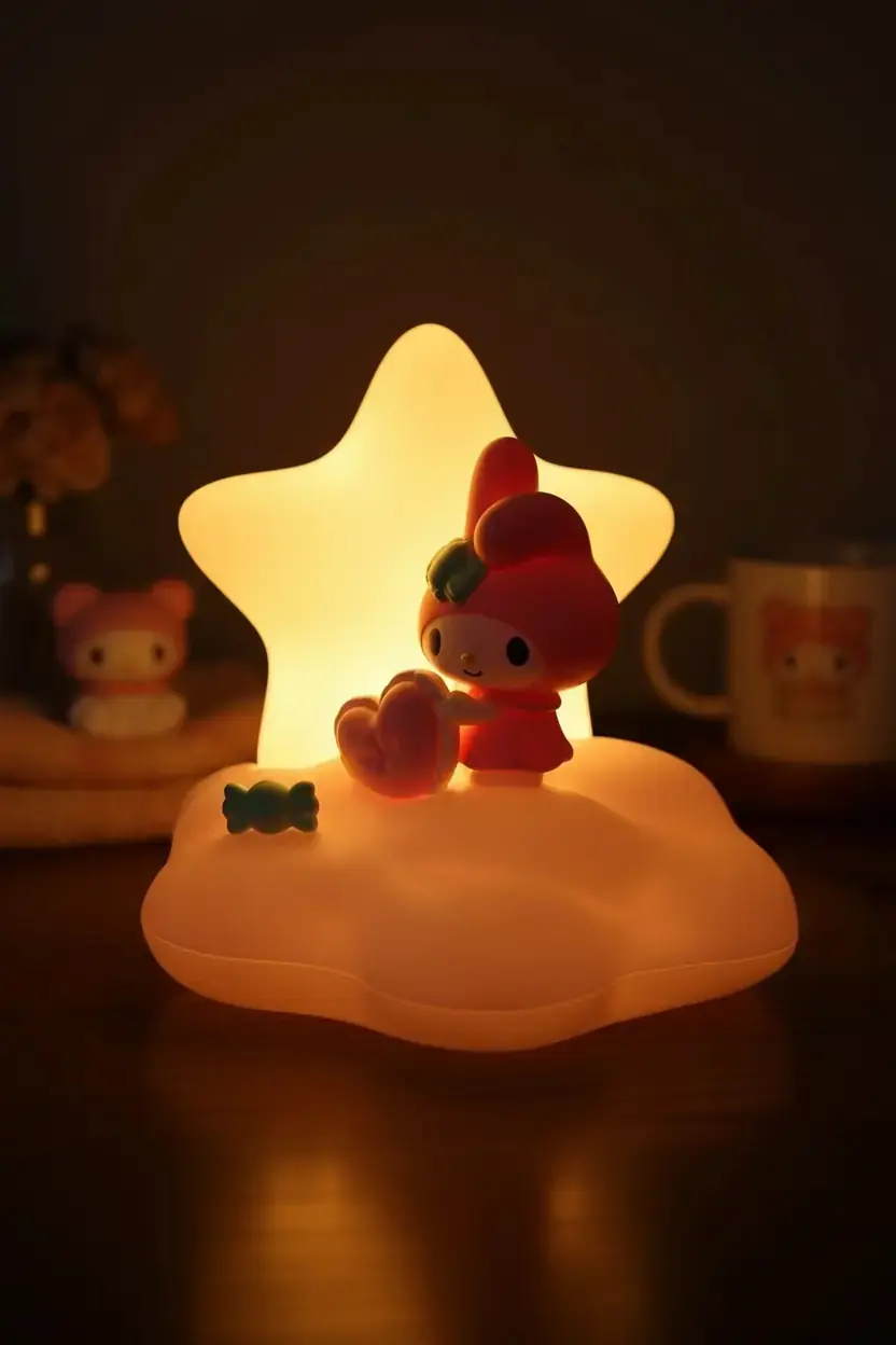 Sanrio Lisanslı My Melody Düş Serisi Led Gece Lambası – Şarjlı & Yumuşak Işıklı