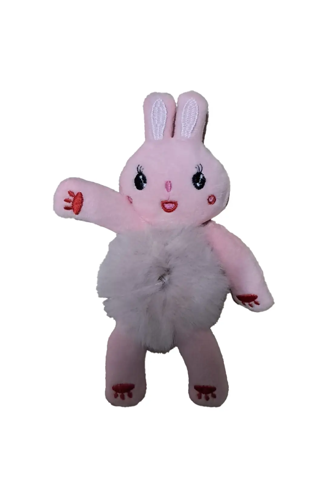 Tavşan Figürlü Peluş Saç Lastiği (Pembe) – Sevimli Ve Yumuşak Tasarım