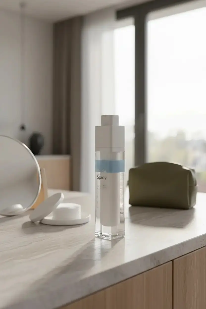 Miniso Lisanslı Vakumlu Pompalı Sprey Şişesi 50 ml – Sızdırmaz Seyahat Tipi