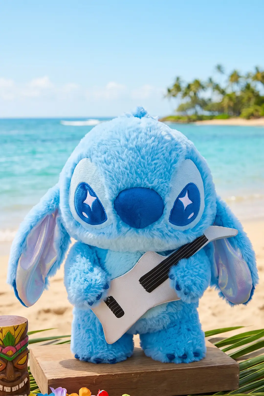 Disney Lilo & Stitch Lisanslı Koleksiyonu 30 cm Gitarlı Havalı Ayakta Duran Peluş Oyuncak – Gitarlı Model