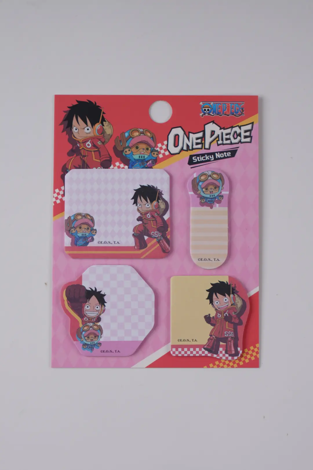 One Piece Lisanslı Mini Figür Yapışkan Not Seti 4 Parça – Anime Temalı Kompakt Tasarım