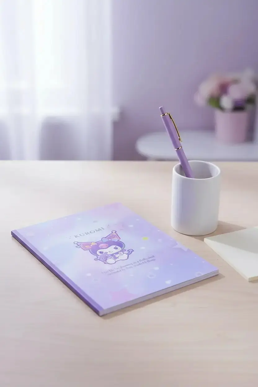 Sanrio Lisanslı Kuromi A5 Ciltli Defter 32 Yaprak 15 CM