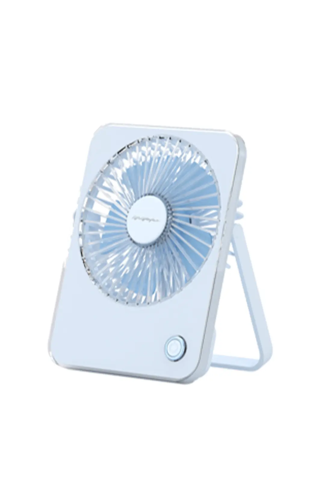 Miniso Lisanslı Makaron Serisi Katlanabilir Mini Fan Mavi – Şarj Edilebilir Taşınabilir Fan 17,8 Cm