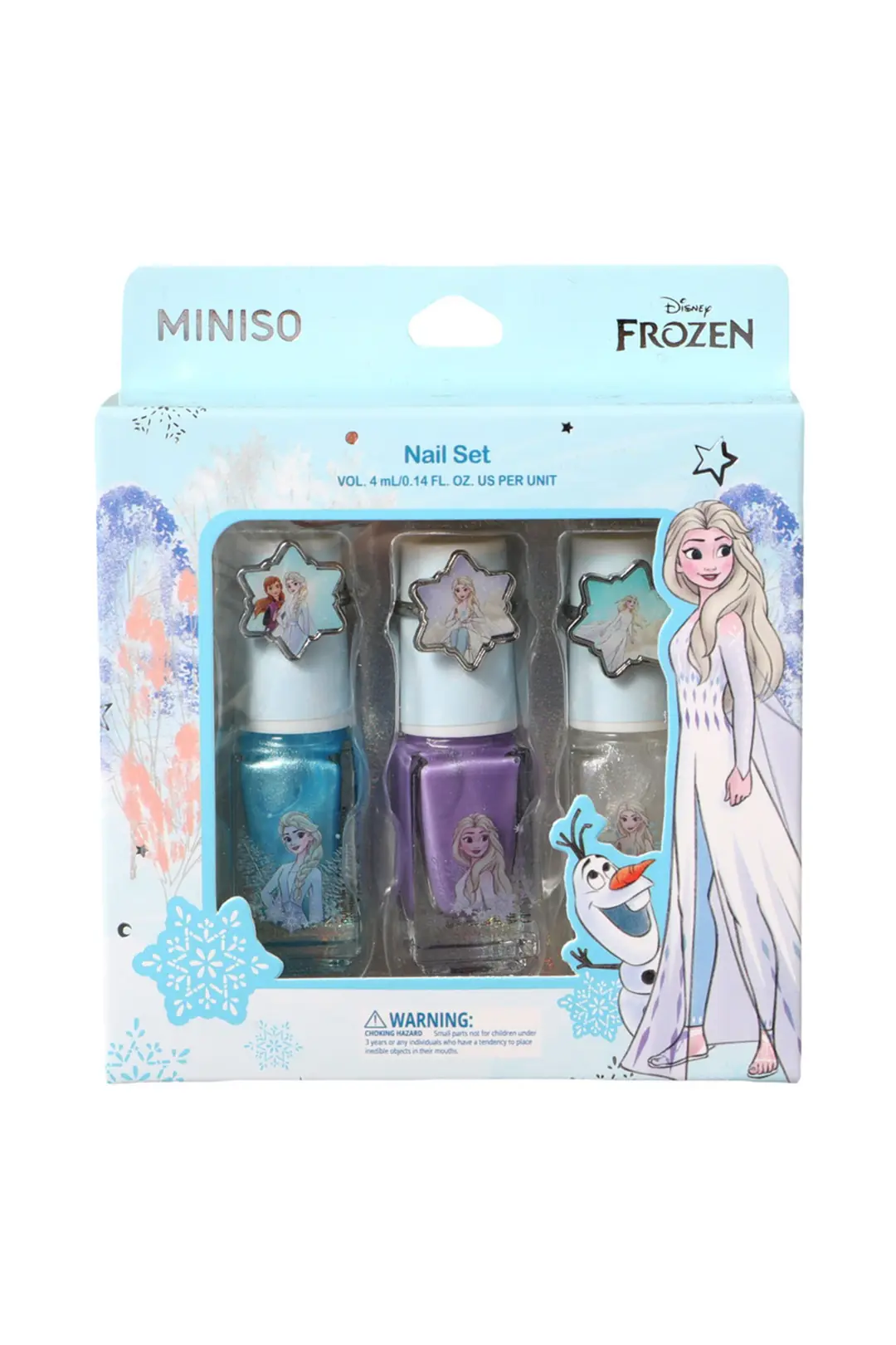 Disney Frozen Lisanslı Oje ve Yüzük Seti – Elsa, Anna ve Olaf Temalı