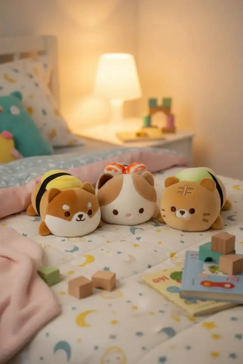 Miniso Lisanslı Mini Family Suşi Serisi Yumuşak Peluş Oyuncak – 4 Çeşitli Model