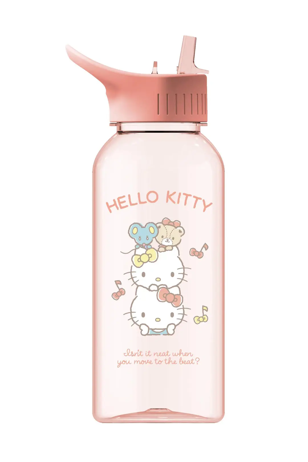 Hello Kitty Parti Serisi Saplı Plastik Matara (1000 mL)