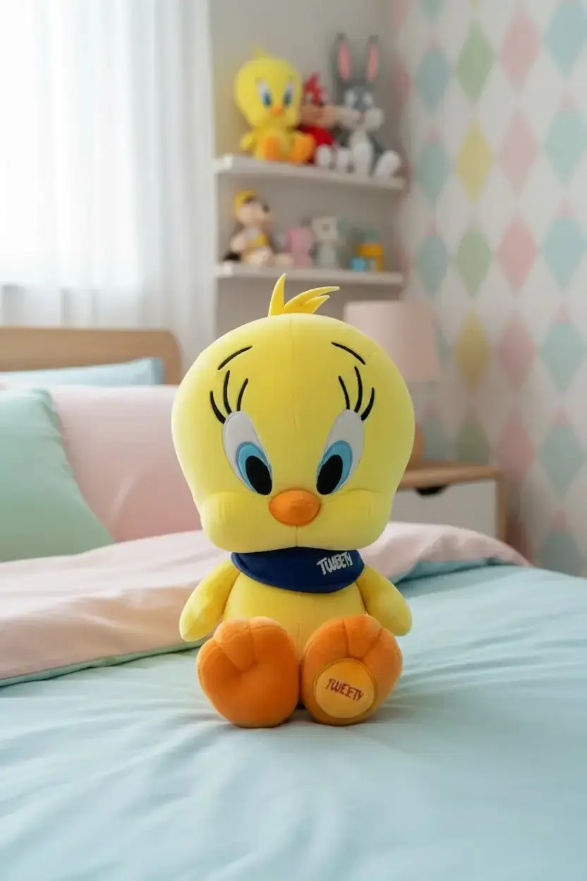 Bugs Bunny Lisanslı Retro Tweety Peluş Oyuncak 30 Cm – Oturan Tasarım