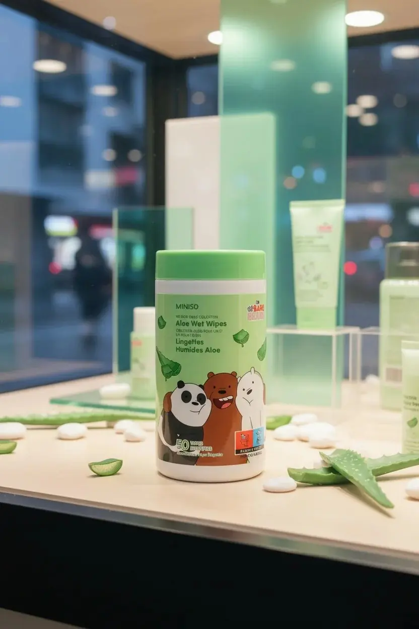 We Bare Bears Lisanslı Aloe Özlü Islak Mendil (50 Adet)