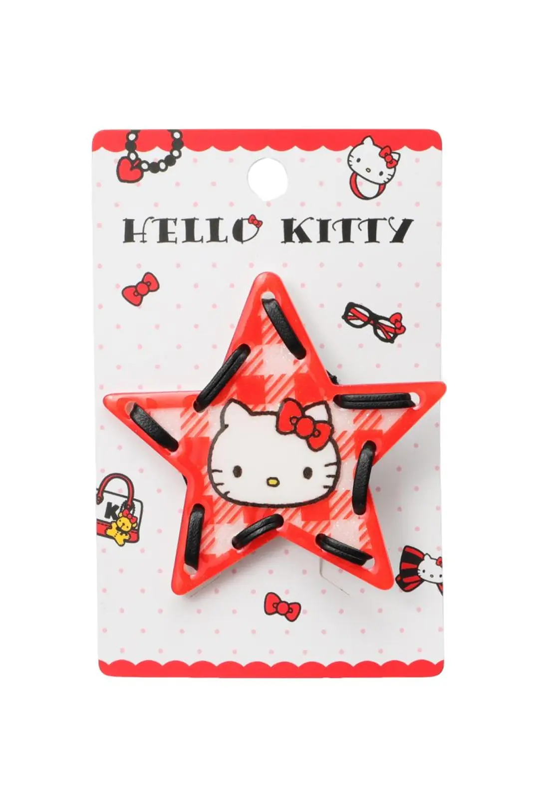 Hello Kitty Lisanslı Saç Tokası – Yıldız Formlu & İkonik Figürlü Toka