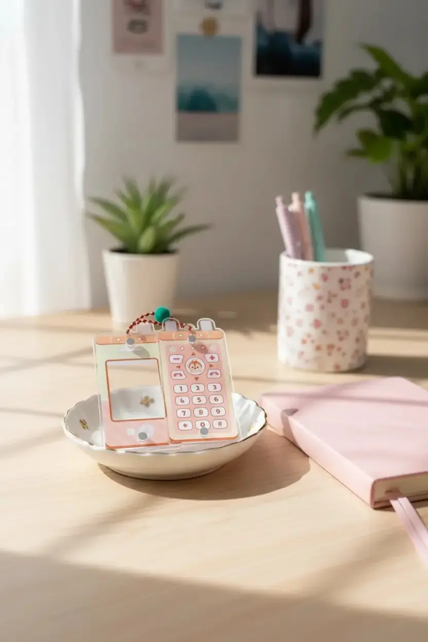 Disney Lisanslı Tsum Tsum Serisi Çerçeve Figürlü Anahtarlık – Bej