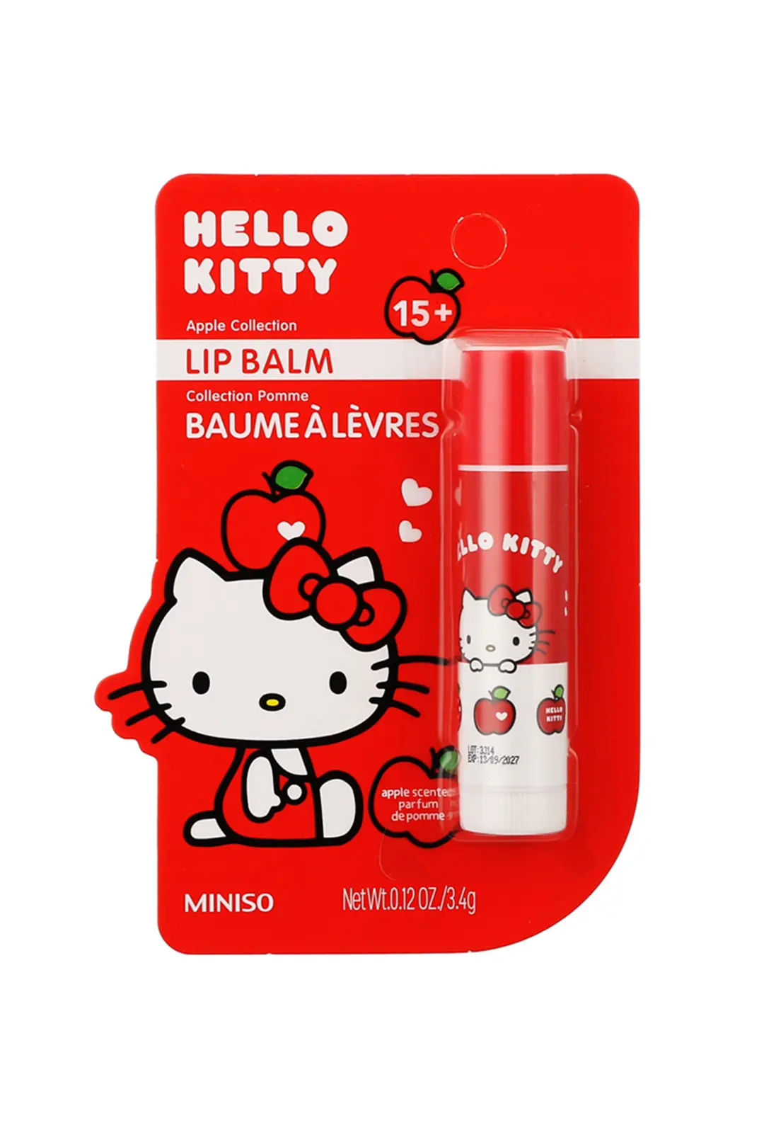 Hello Kitty Lisanslı Elma Koleksiyonu Lip Balm – Elma Aromalı Nemlendirici Dudak Bakımı