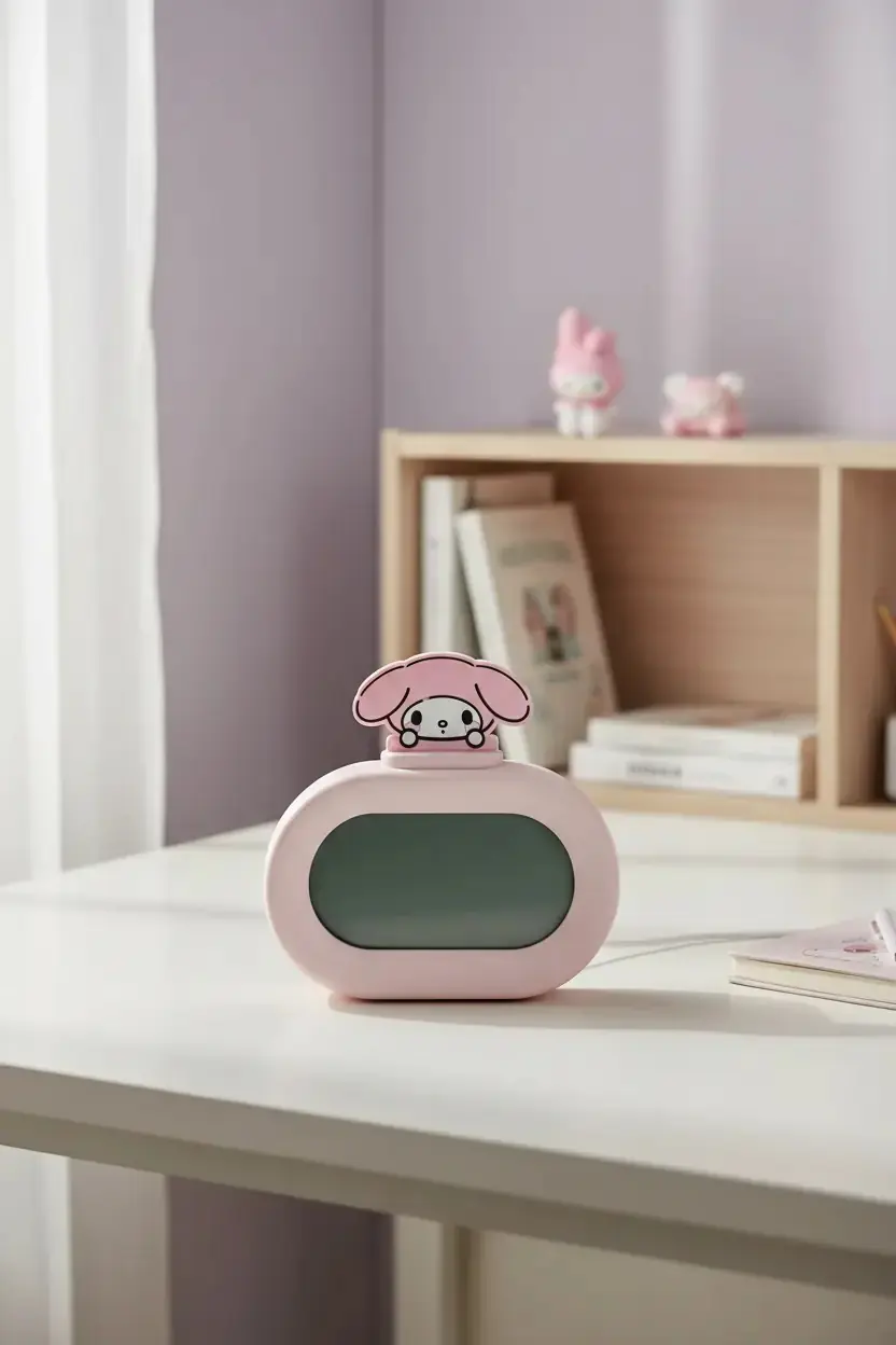 Sanrio Lisanslı My Melody Dijital Çalar Saat – LCD Ekranlı Sevimli Tasarım