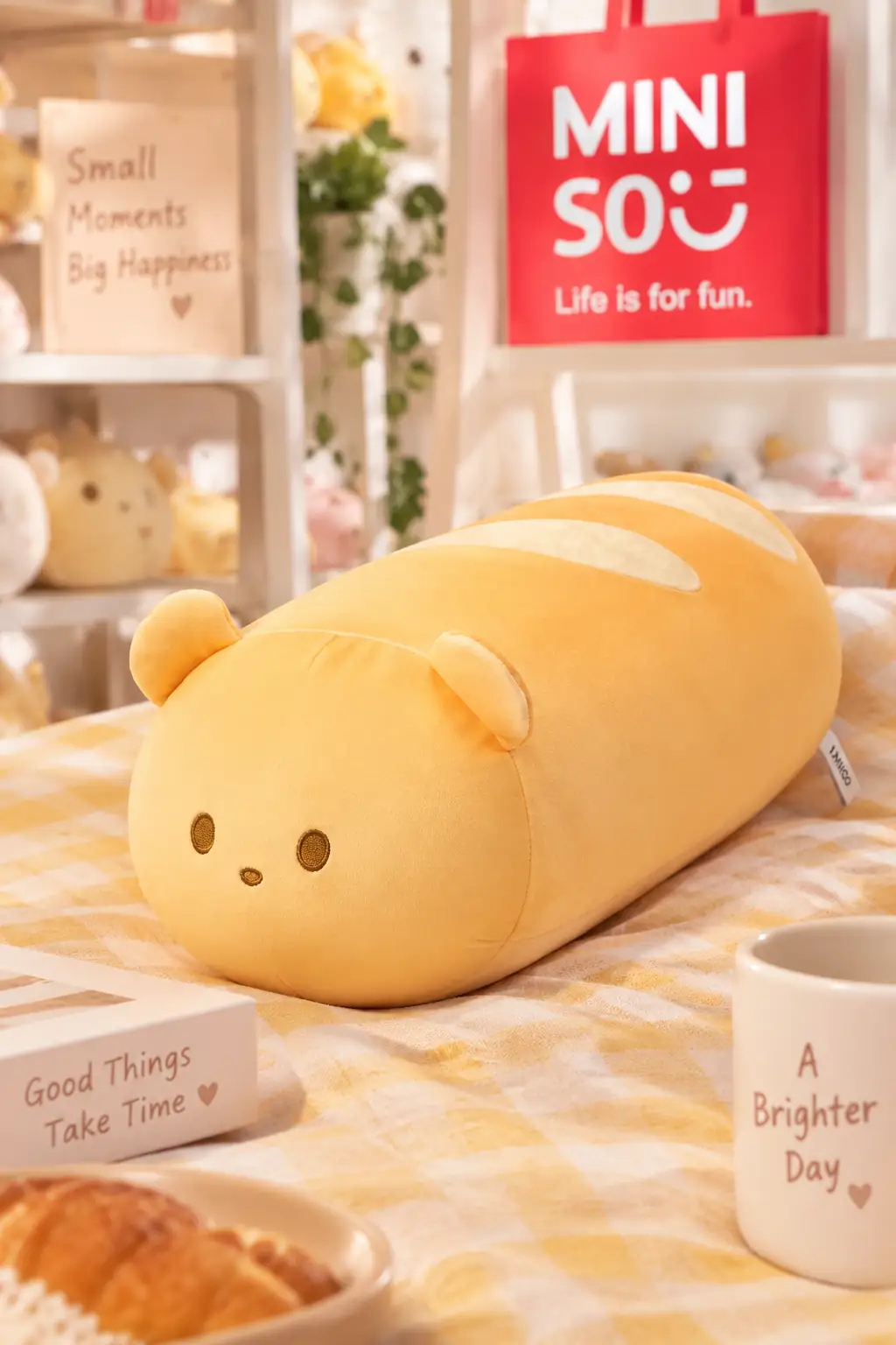Miniso Lisanslı Fransız Tarzı Baget Yastık – Yumuşak Dekoratif 37 Cm