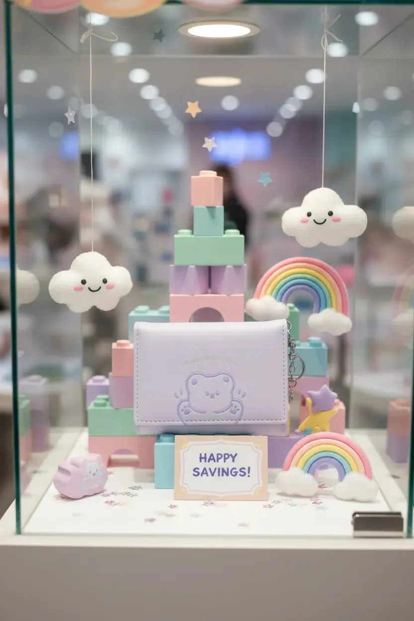 Miniso Lisanslı Küçük Ayı Serisi Üç Bölmeli Kadın Cüzdanı (Mor) – Fonksiyonel Kartlık Ve Bozuk Para Cüzdanı 11 Cm