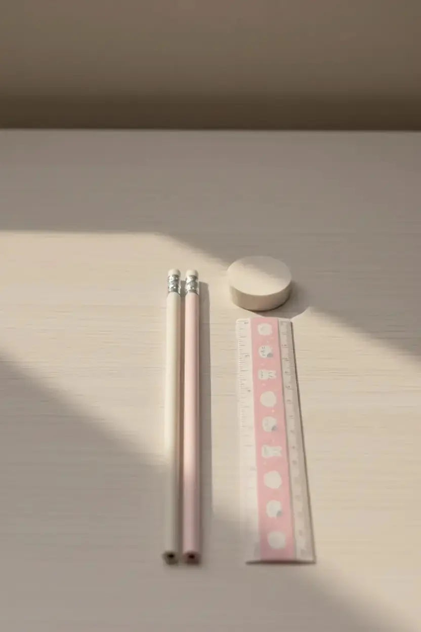 Miniso Lisanslı Hayvan Serisi Mini Kırtasiye Seti 19 Cm – 3 Parça Pembe