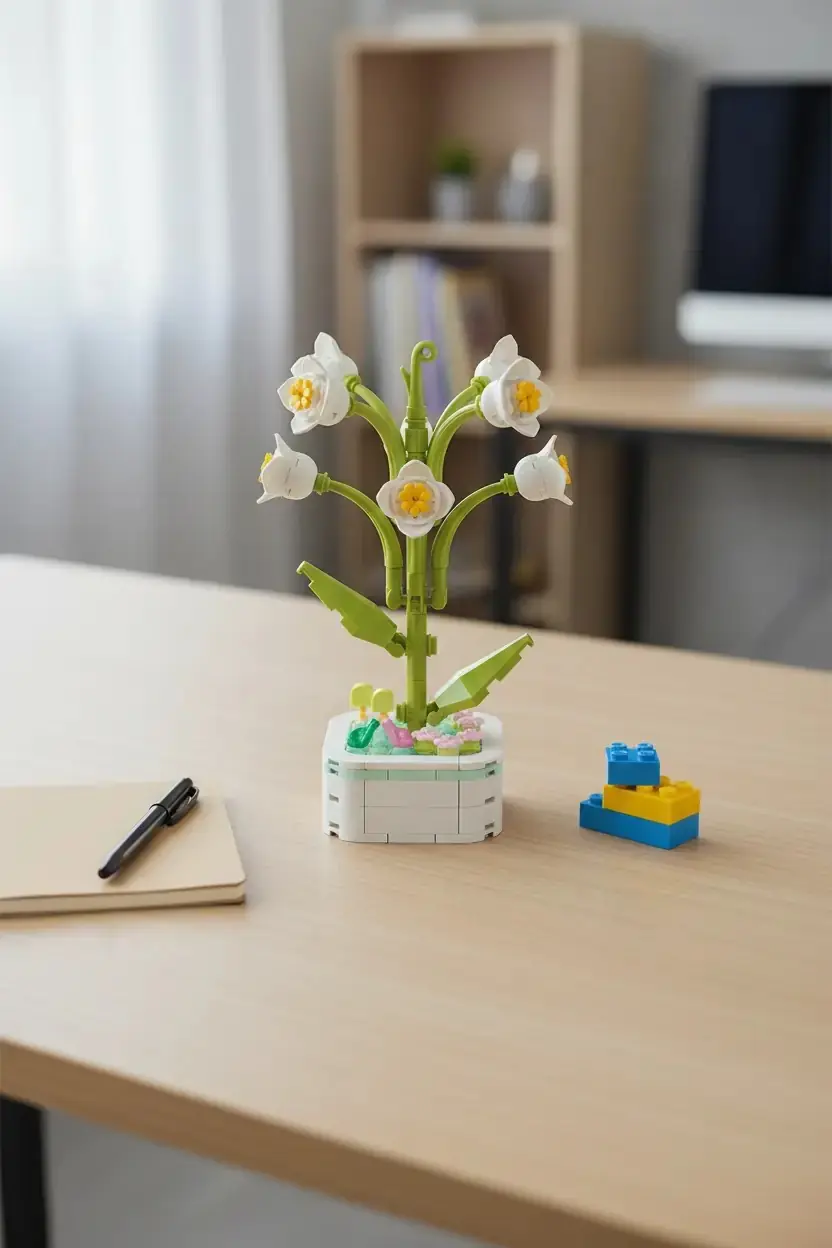 Orkide Mini Çiçek Oyun Bloğu – Saksılı Dekoratif Birleştirilebilir Hobi Seti