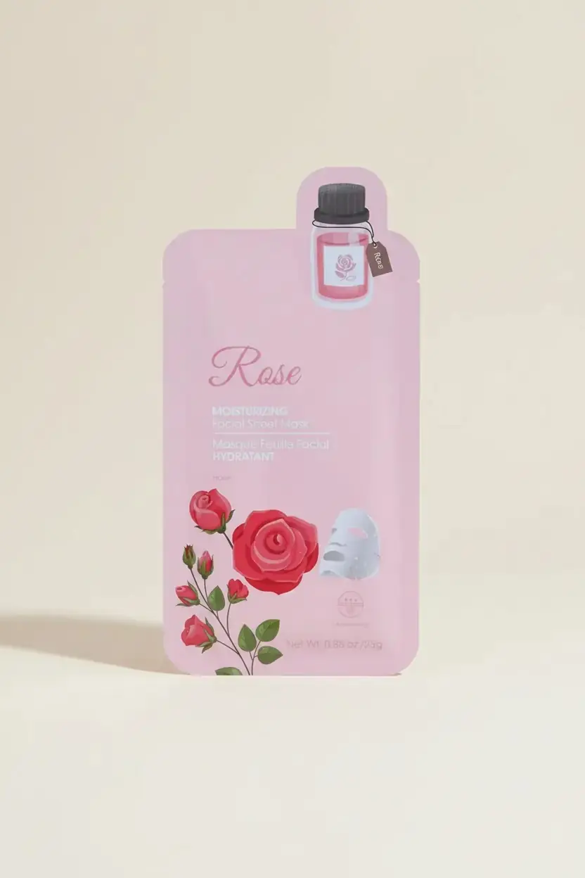 Miniso Lisanslı Gül Özlü Nemlendirici Kağıt Yüz Maskesi – Yatıştırıcı Cilt Bakımı