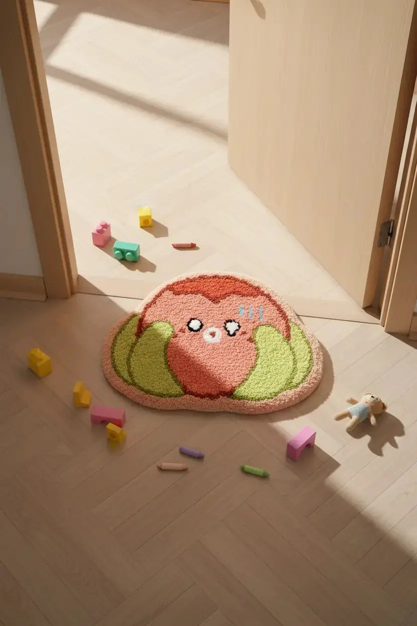 Miniso Lisanslı Twinkle Fair Wasabi Peluş Küçük Halı 49 Cm – Yumuşak Dekoratif Halı