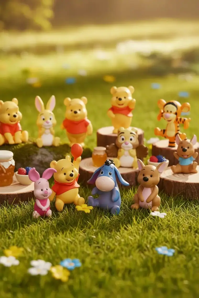 Disney Lisanslı Winnie the Pooh Mini Figür – Koleksiyonluk Sevimli Dekoratif Tasarım