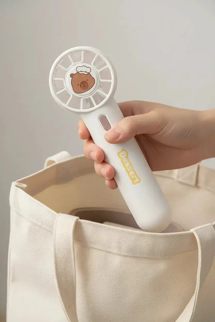 Miniso Lisanslı Mini Family El Tipi Vantilatör 500mAh Sarı – Taşınabilir Serinlik