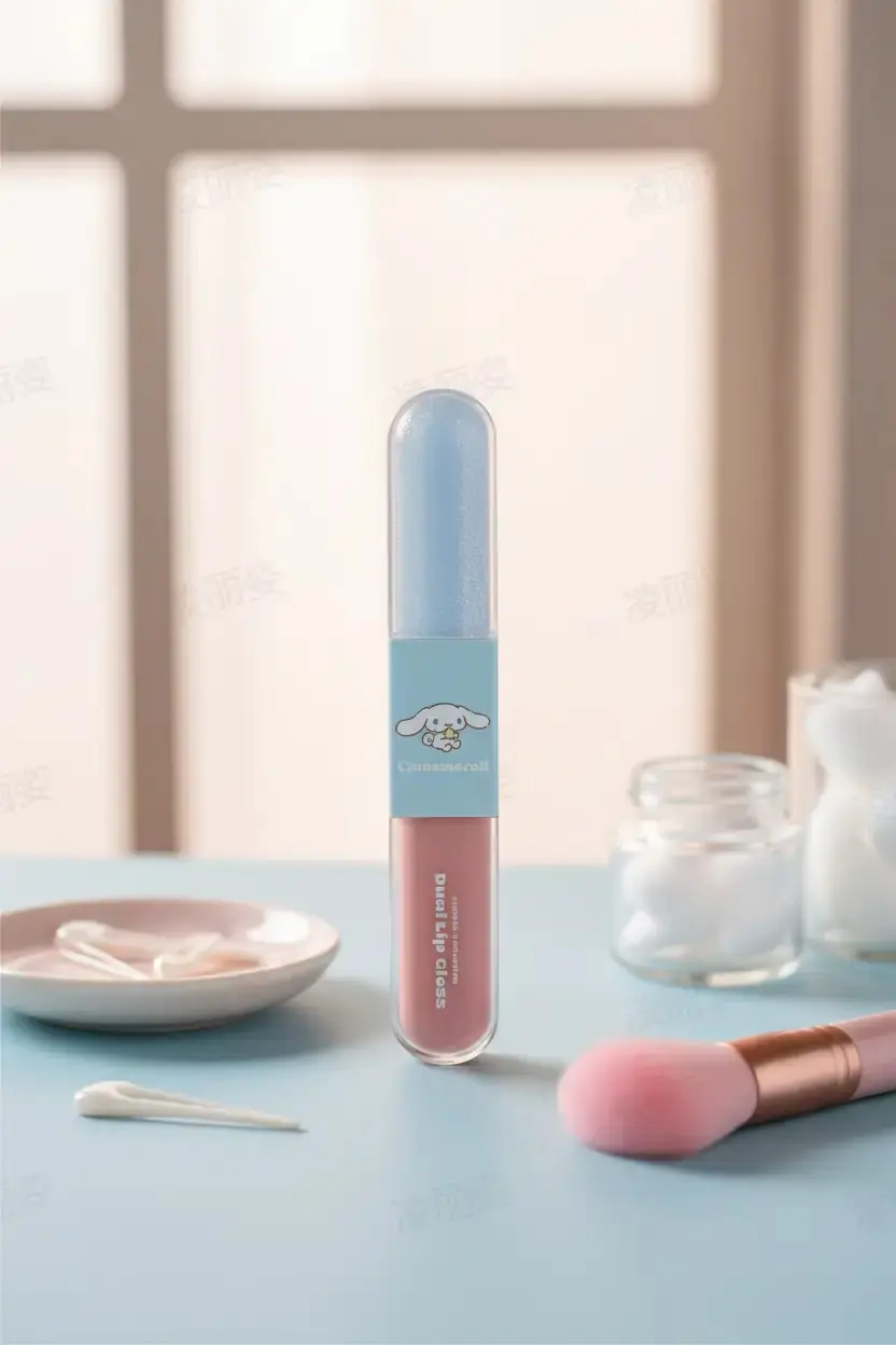 Sanrio Lisanslı Cinnamoroll Çift Uçlu Dudak Parlatıcısı – Hafif ve Yüksek Parlaklık