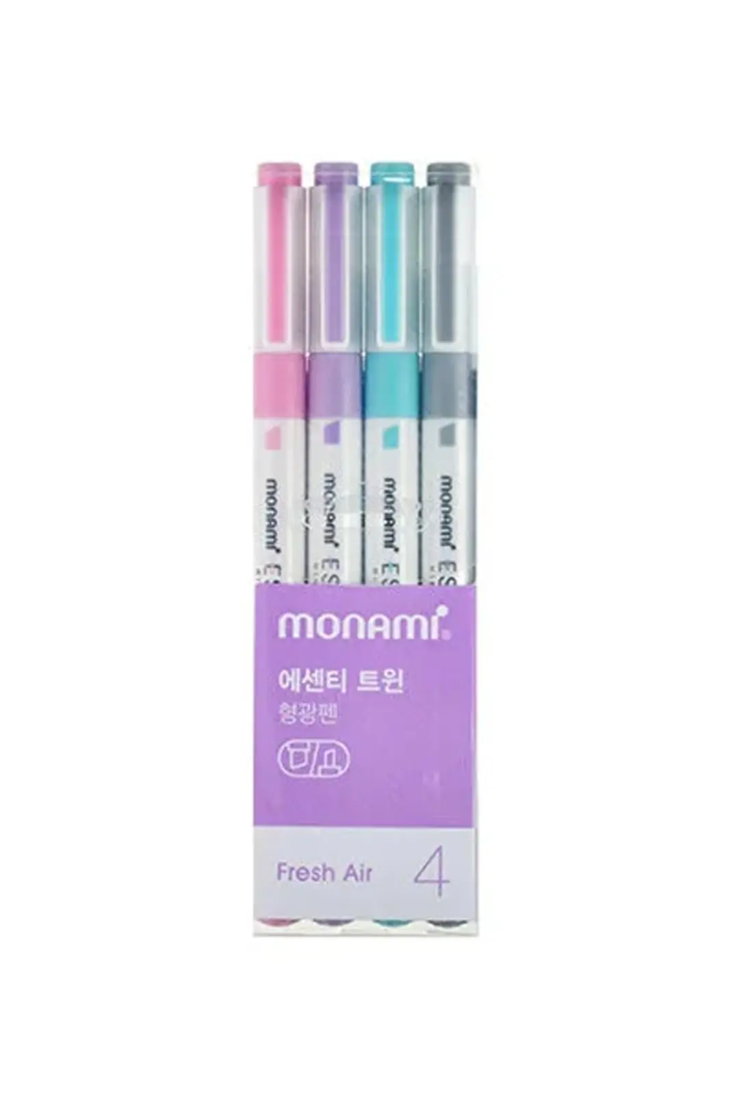 Monami Essenti Twin Fosforlu Kalem 4'lü – Fresh Air Pastel Çift Uçlu