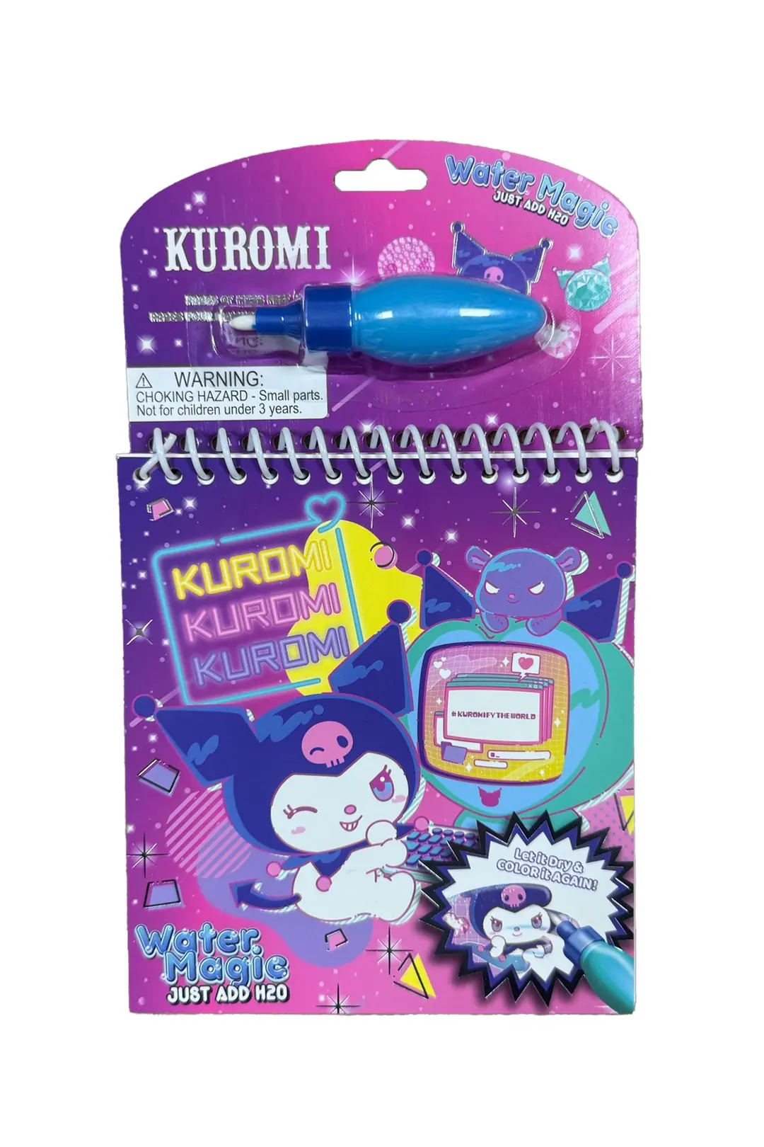 Sanrio Lisanslı Kuromi Mürekkepli Boyama Seti – Sihirli Parti Suyla Boyama