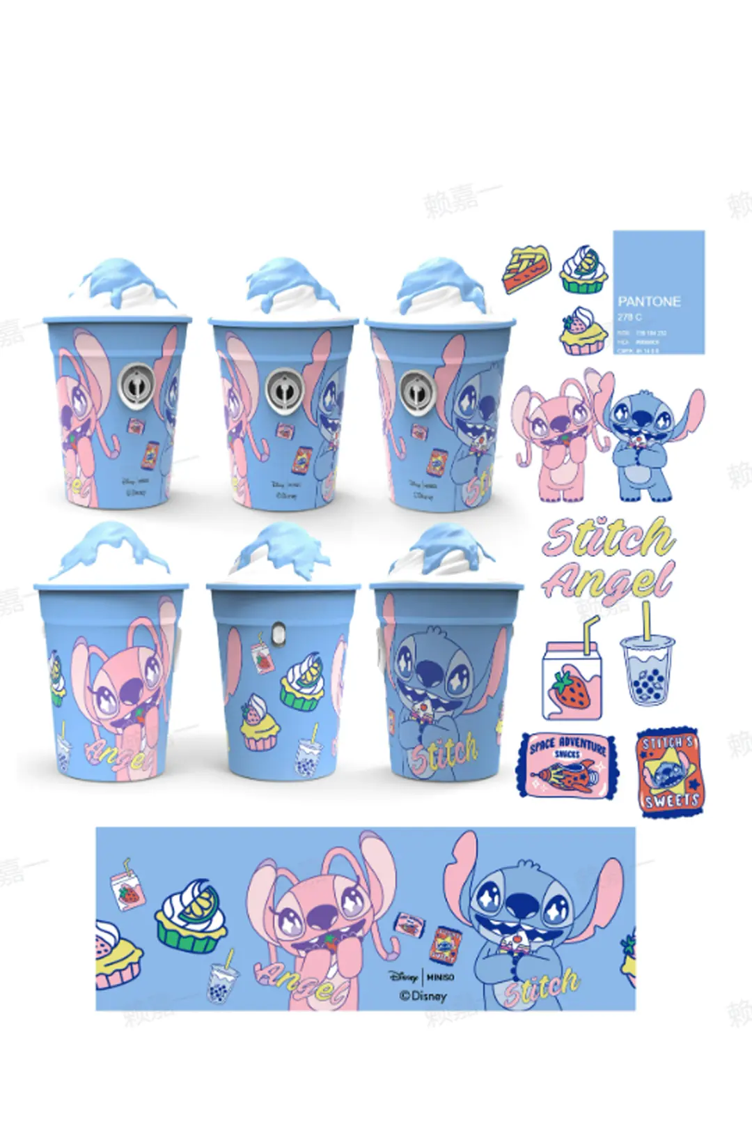 Disney Lilo & Stitch Lisanslı Parti Serisi Dondurma Temalı Otomatik Baloncuk Makinesi